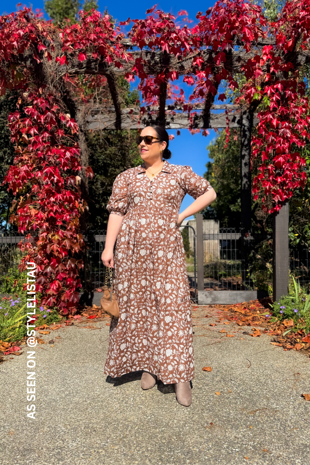 The Balmoral Dress in Chocolate Blossom