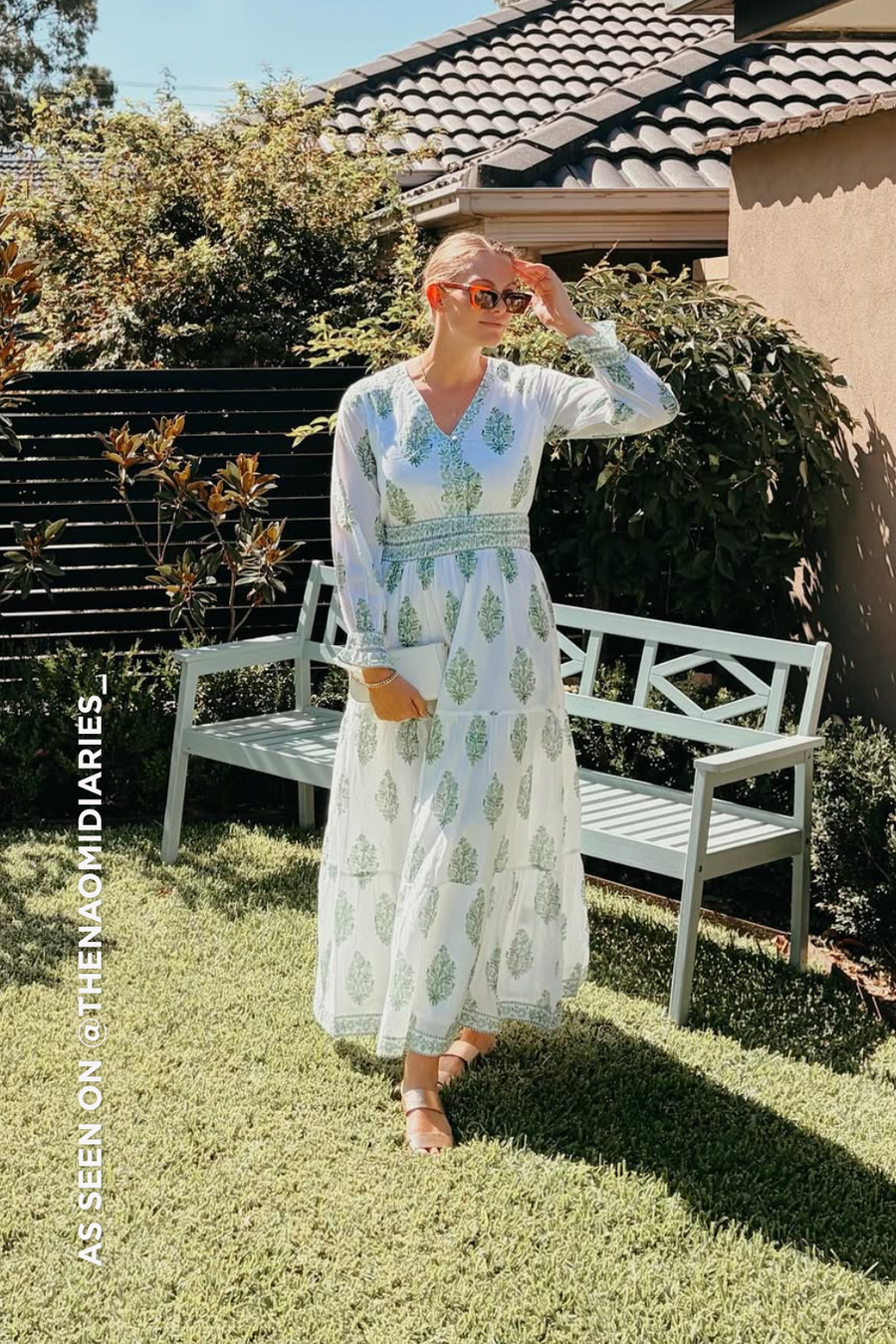 Mora Heritage Dresses The Atherton Dress in Green Botanicals