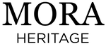 MORA Heritage logo in black text on a white background