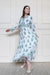 Mora Heritage Atherton Dress in Green Botanicals. Organic cotton maxi dress Australia luxury resort wear.