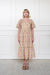 Mora Heritage Grampians Dress in Rose Garden. Peach orange organic cotton midi dress Australia.