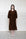 Mora Heritage Tamarind Dress in Earth Rust Brown. Organic cotton midi dress with sleeves Australia.